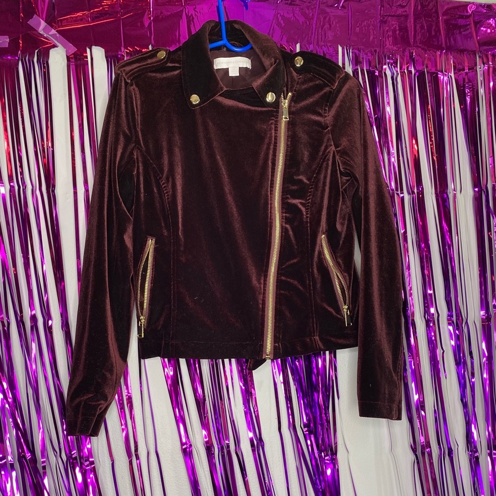 New York and company velvet style jacket